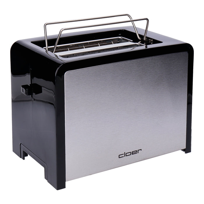 Cloer 3210 2-Scheiben Toaster in Edelstahl/Schwarz