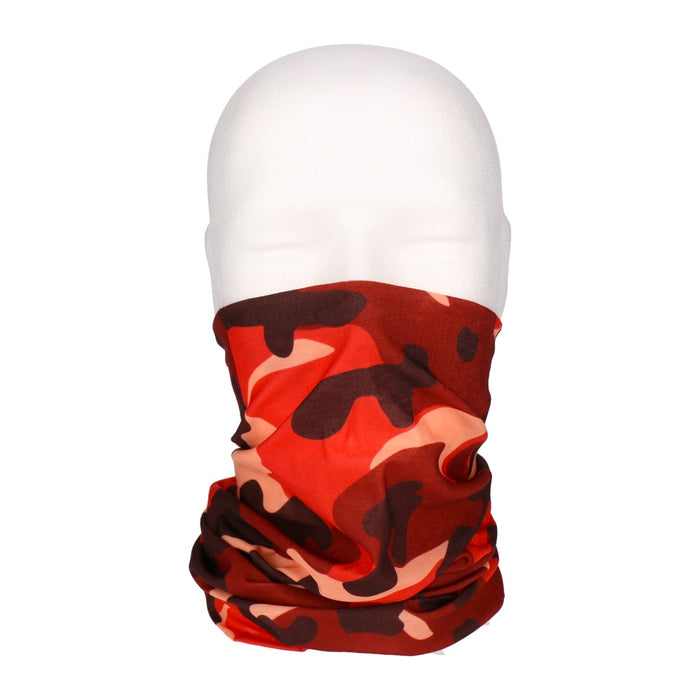 TP Multifunktionstuch, Bandana Schlauchschal, als UV-Schutz, Outdoor Halstuch oder Stirnband, unisex red camouflage