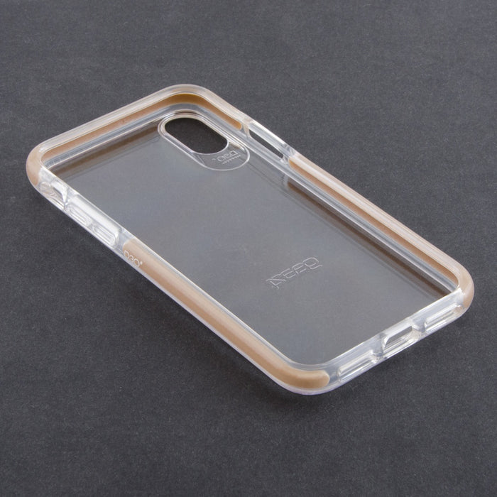 Gear4 Piccadilly Klarsichthülle mit verbessertem Stoßschutz für iPhone X – Gold