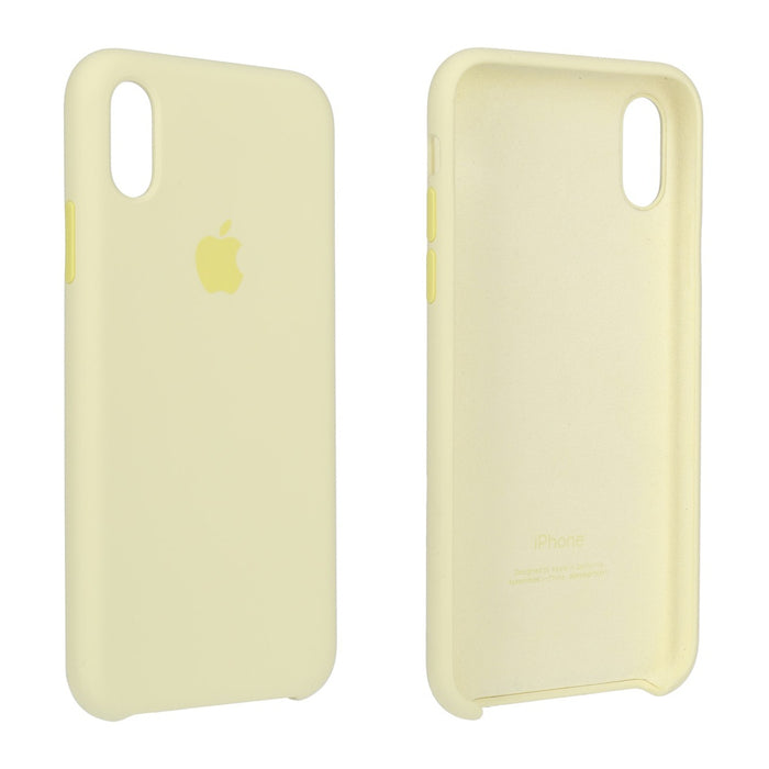 Apple iPhone XS Silikon Case in Samtgelb