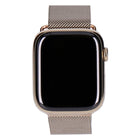Apple Watch Series 7 45mm GPS + 4G Gold Edelstahlgehäuse mit Milanaise Armband Gold
