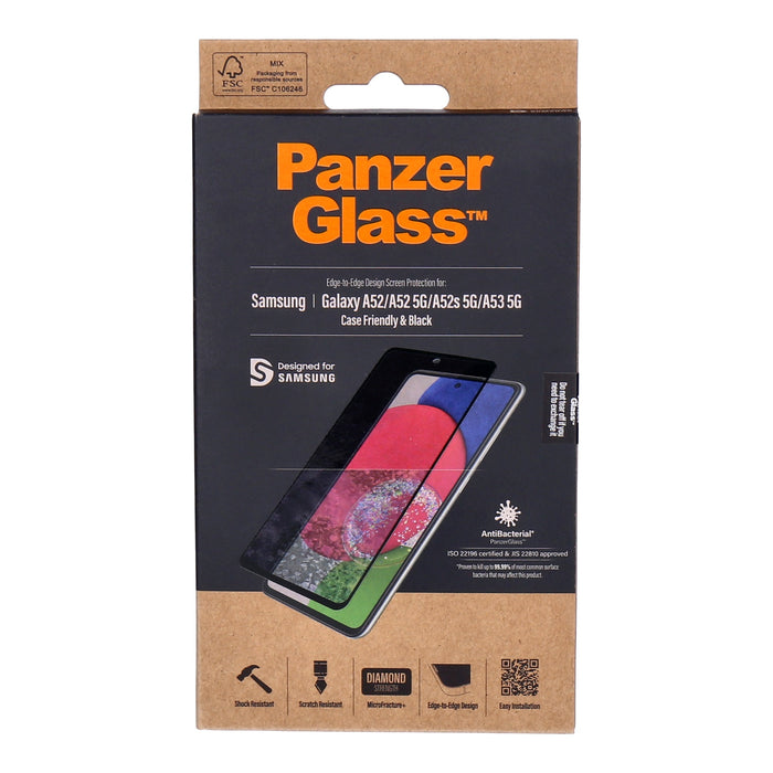 PanzerGlass Screenprotection für Samsung A52, A52G gehärtete Display Schutzfolie