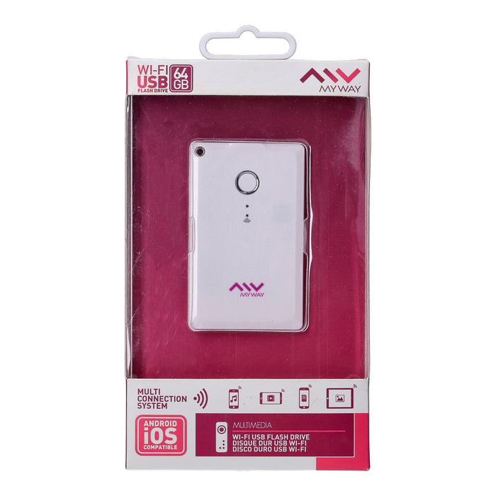 MYWay Multimedia WiFi USB Flash Drive 64GB iOS und Android kompatibel
