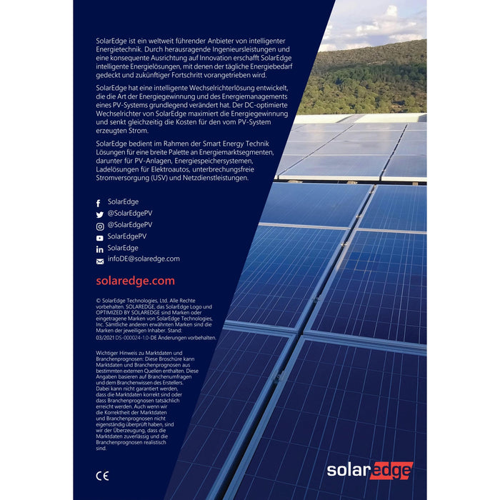 Solaredge Leistungsoptimierer P850 4RMXMBY 2,2m - 0 % MwSt. (gem. § 12 Abs. 3 UStG)