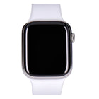 Apple Watch Series 8 45mm GPS + 4G Silber Edelstahlgehäuse mit Sportarmband Weiß