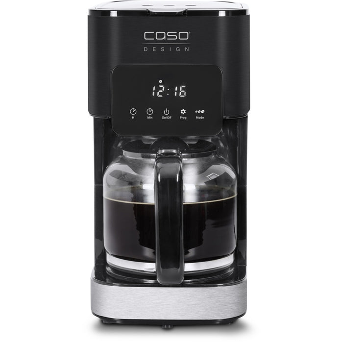Caso Coffee Taste & Style Filterkaffeemaschine Edelstahl, schwarz