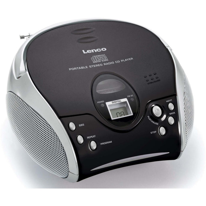 Lenco UKW-Radio m.CD stereo,schwarz/silbe SCD-24 black/silver