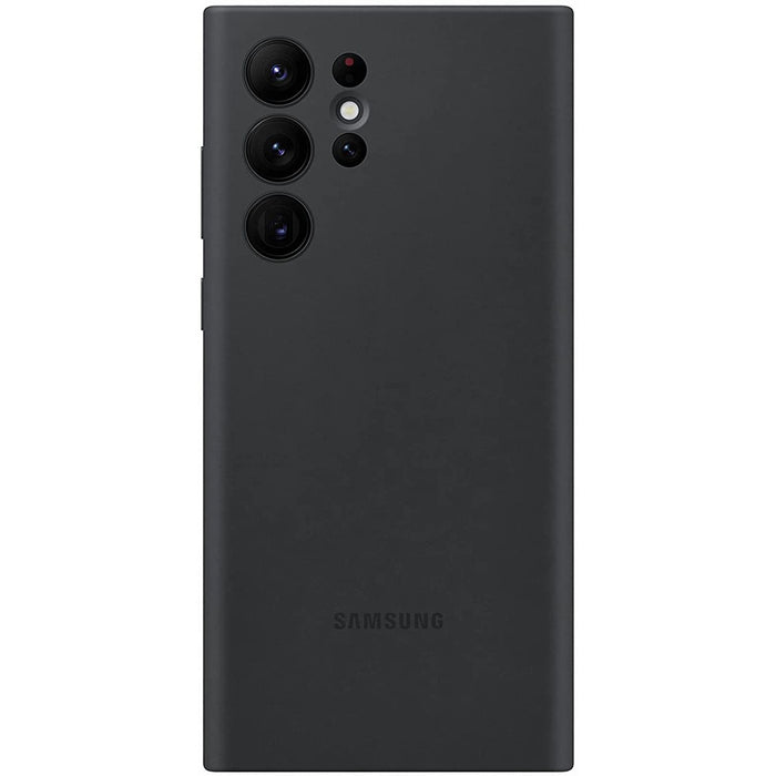 Samsung Silikon Cover für Galaxy S22 Ultra schwarz