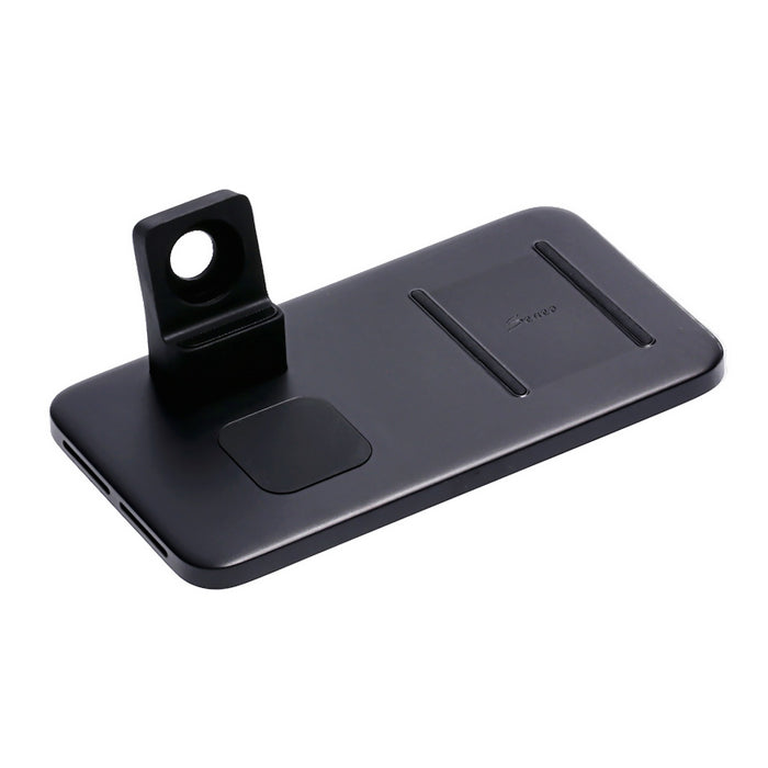 Seneo PA202A induktive 3-in-1 Ladestation für Apple iPhone Watch und Airpods schwarz