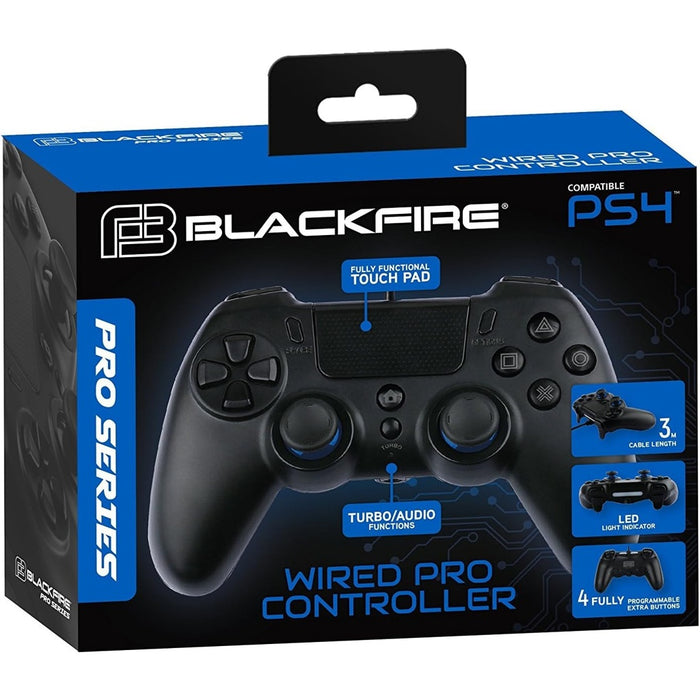 Blackfire Wired Pro Controller black PS4 Compatible