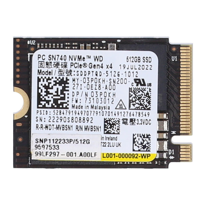 WD SN740 int. NVMe M.2 2230 SSD 512GB
