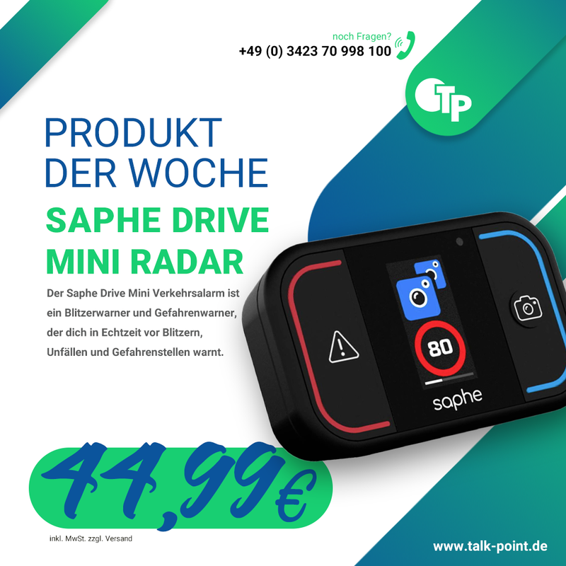 Saphe Verkehrsalarm »Saphe Drive Mini«, integriertes Display