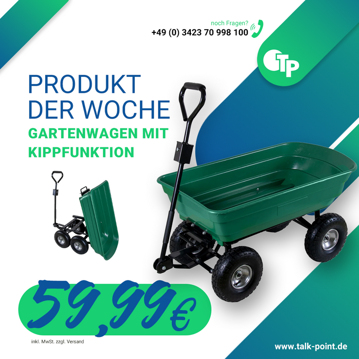 TP Gartenwagen mit Kippfunktion 75 Liter Produkt der Woche
