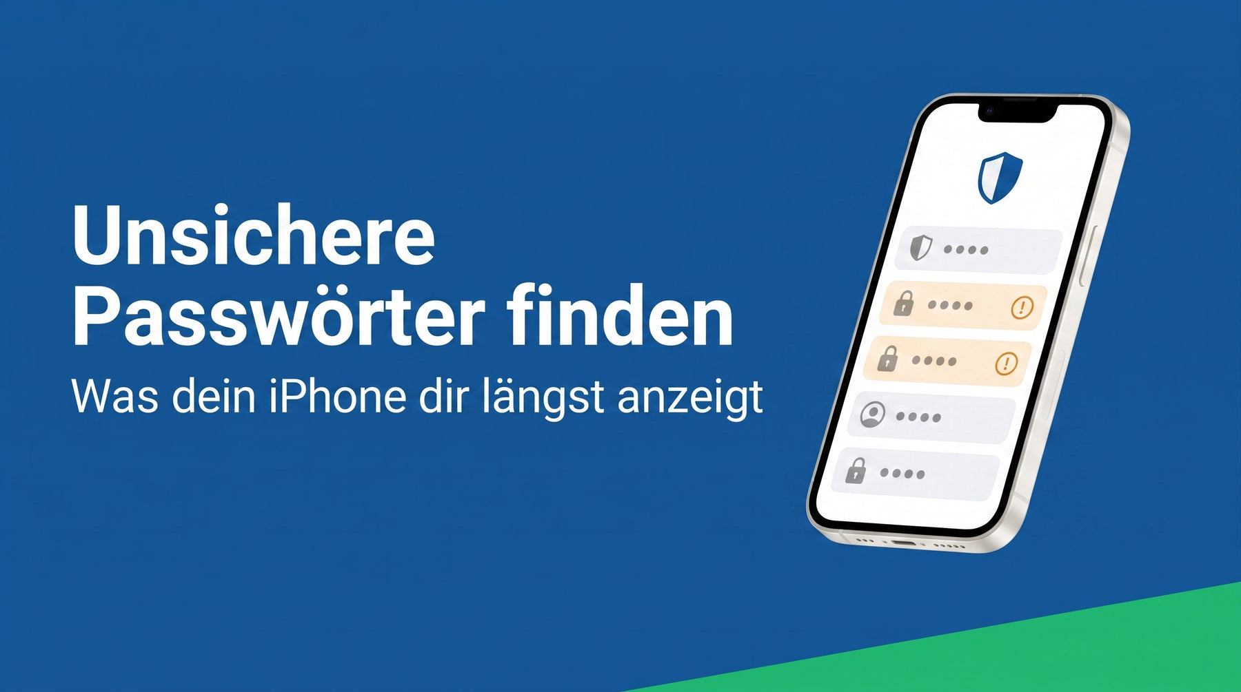 Doppelte Passwörter am iPhone finden und ändern