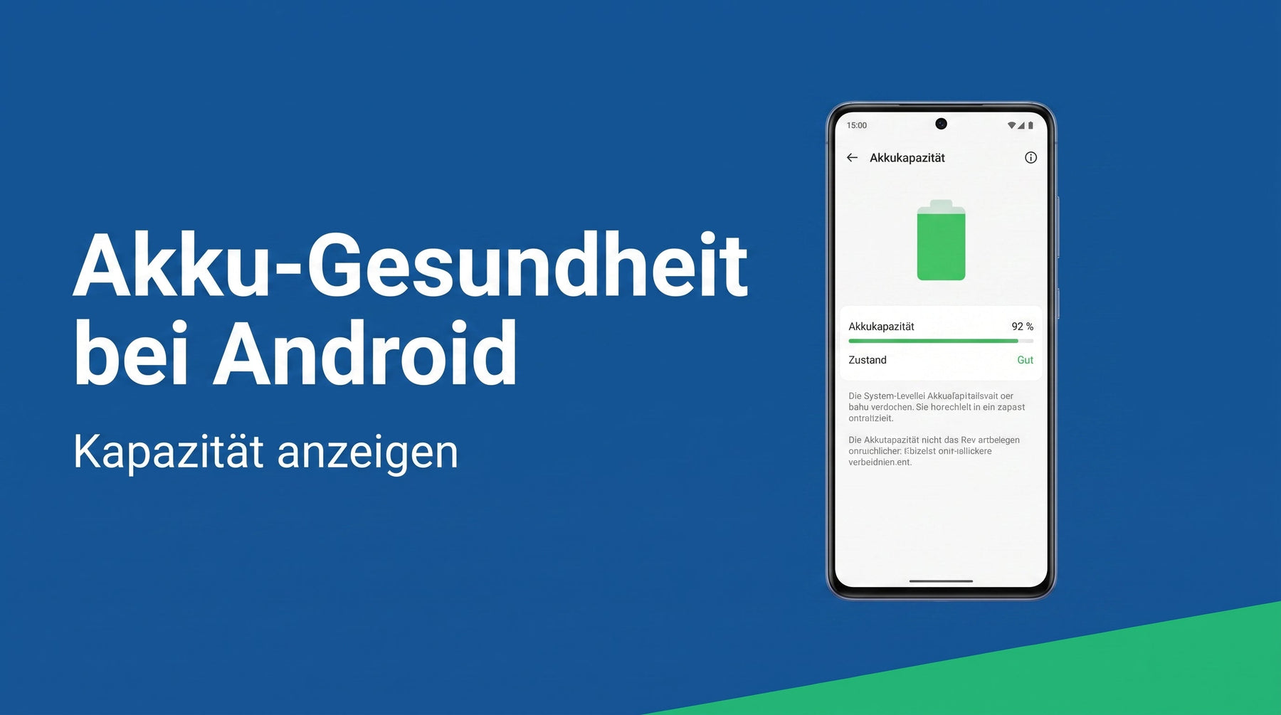 Akku-Gesundheit bei Android anzeigen und richtig deuten