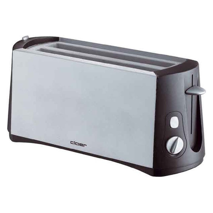 Cloer 3710 Toaster 4 Scheibe(n) 1380 W Schwarz, gebürsteter Stahl