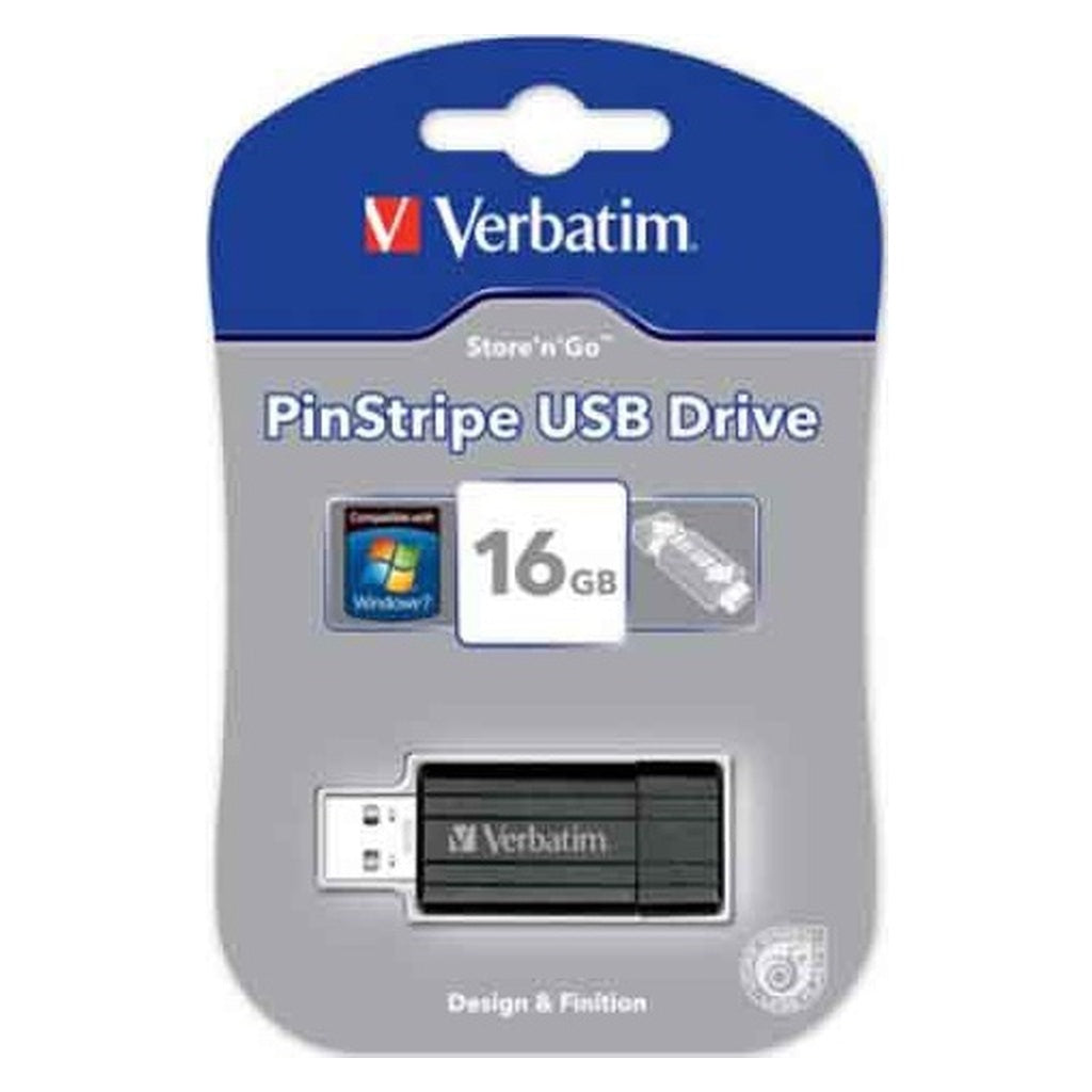 Produktbild USB-Stick - Verbatim 15-020-143 USB-Stick 16GB Pin Stripe