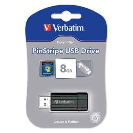 Produktbild USB-Stick - Verbatim 15-020-142 USB-Stick 8GB Pin Stripe