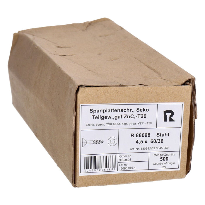 Spanplattenschr. R88098,1Pack=500St.,4,5x60/36-T20