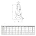 Karabinerhaken 140x12 mm Stahl verzinkt DIN5299 C-Form (Birne) rostfrei Schnapphaken bis 450Kg