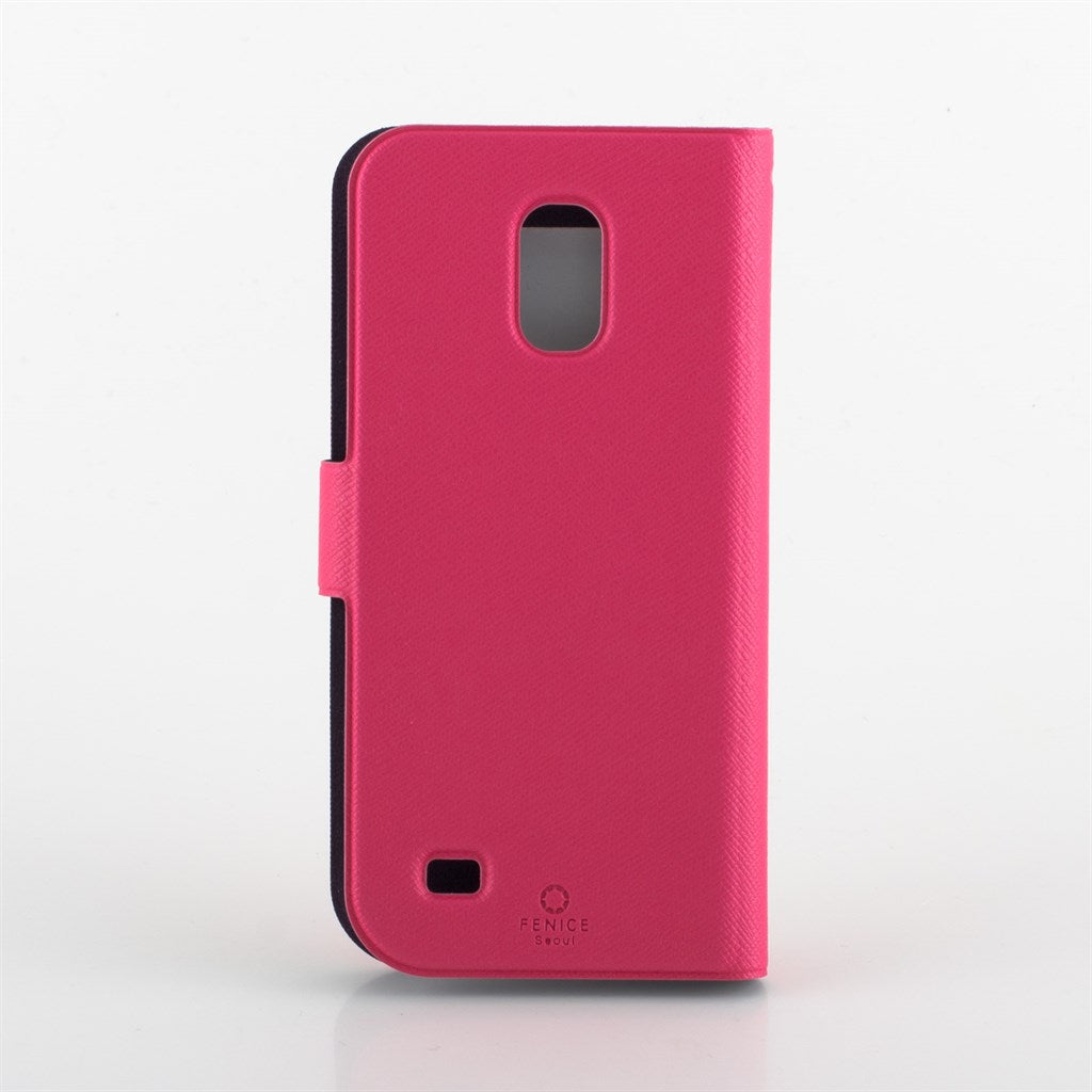 Produktbild Smartphone-Hülle - Fenice Diario View Cover Galaxy S4 Mini Pink Flipcover, Ultradünn