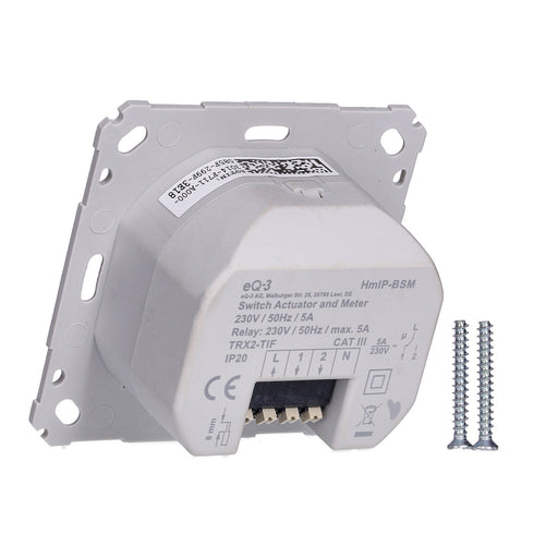 Produktbild Smart-Home Sensoren - HomeMatic IP Schalt-Mess-Aktor für Markenschalter HmIP-BSM