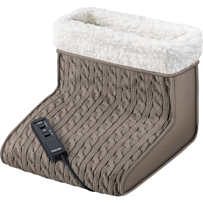 FWM 45 Fußwärmer mit Massagefunktion im Stricklook Taupe