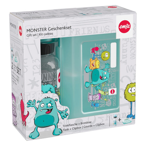 Produktbild Trinkflasche - Emsa TRITAN KIDS SET MONSTER Trinkflasche + Brotdose