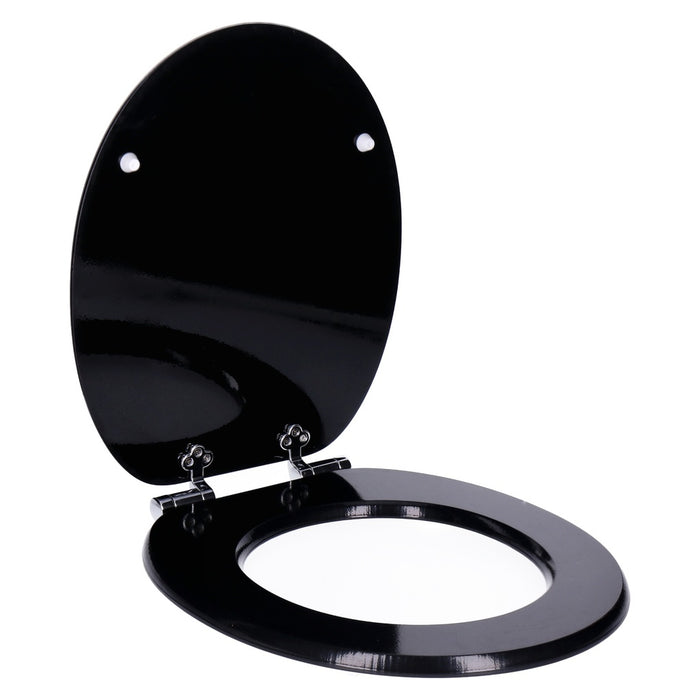 TP WC-Sitz mit Absenk-Automatik, Motiv, Soft-Close Holz-Kern, ovale O-Form, EU-Größe, bis 120 kg black