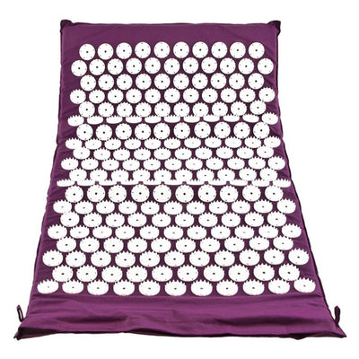Akupressurmatte, Set mit Nagelmatte und Tasche, für Entspannung und Massage, ca. 75 x 44 cm Lila