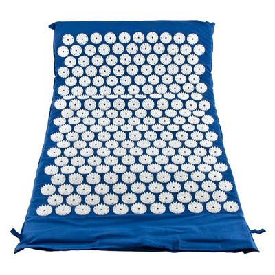 Akupressurmatte, Set mit Nagelmatte und Tasche, für Entspannung und Massage, ca. 75 x 44 cm Blau