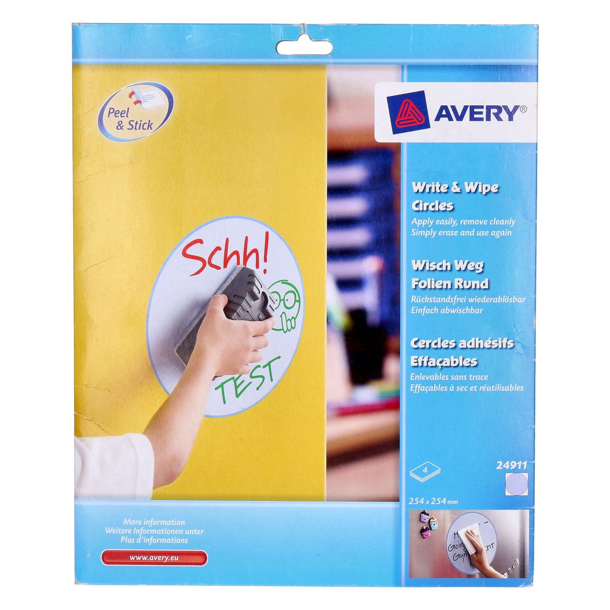 Produktbild Sonstiges - Avery Notizfolien klebend repositionierbar aus Polypropylen in Form eines Kreises 4 Stück blau