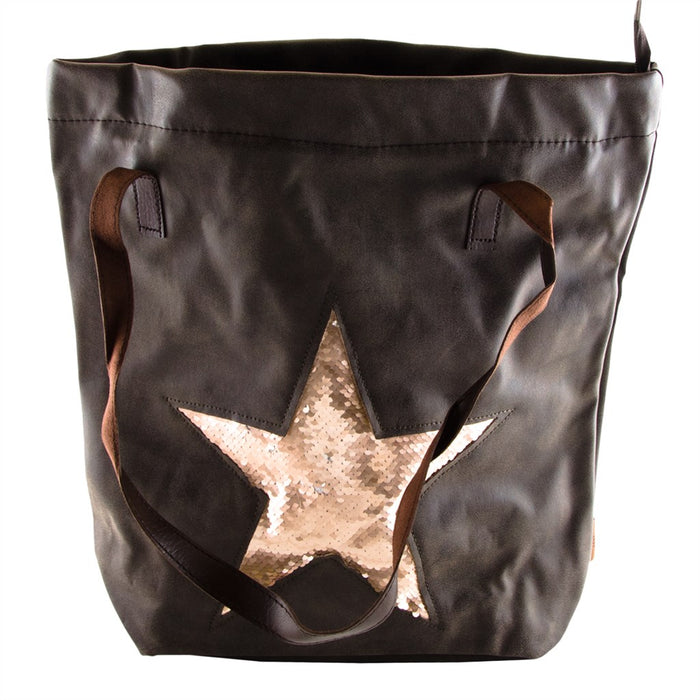 Antonio Shopping Bag with Shining Star  braun/bronze