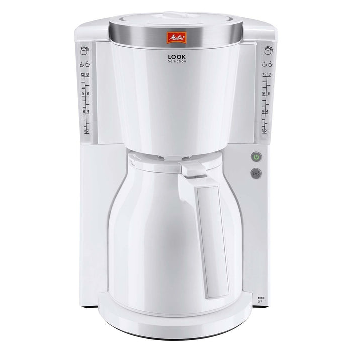 Melitta 1011 - 11 Kaffeefiltermaschine Look Therm, Aromaselector, Thermkanne, weiß