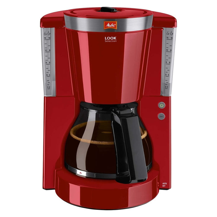 Melitta 1011-17 Look Kaffeefiltermaschine Tropfstopp - Glaskanne rot