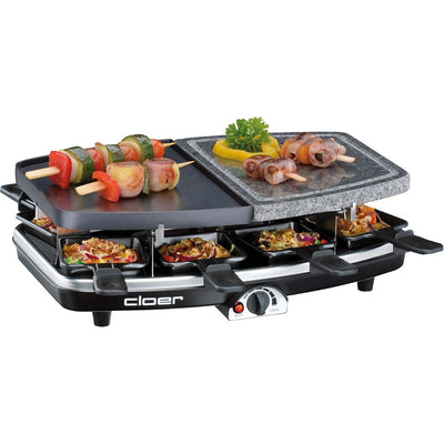 6435 Raclette-Grill mit 8 Pfännchen schwarz