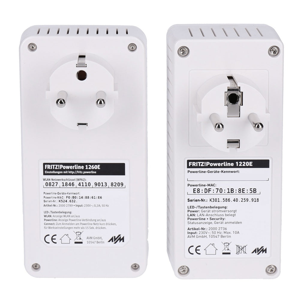 Produktbild Powerline Adapter - AVM Fritz Powerline 1260E WLan Set 1200MBit/s