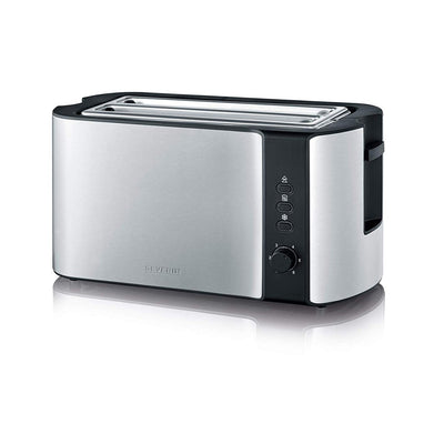 AT 2590 Langschlitztoaster bis 4 Scheiben 1400 W Edelstahl / Schwarz