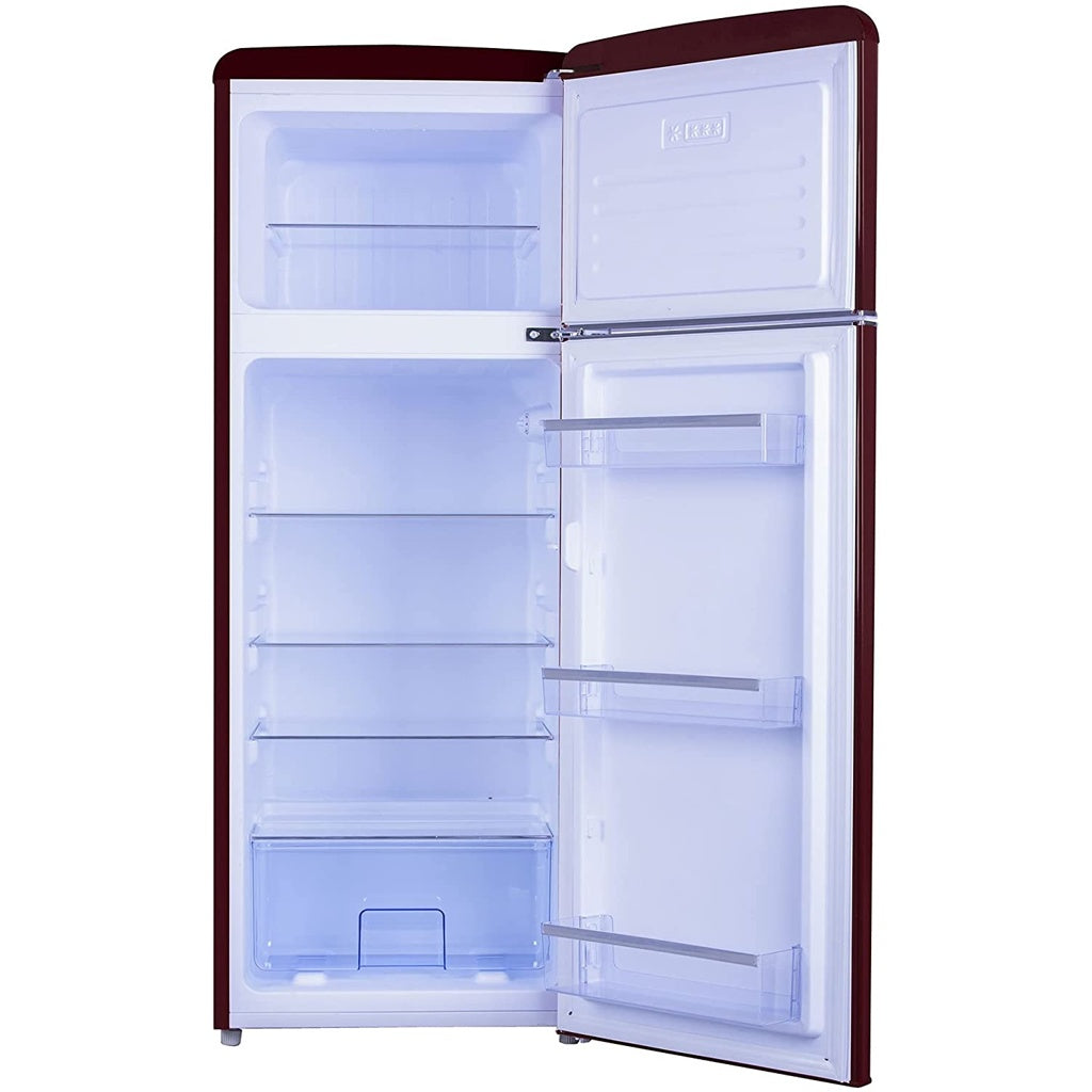 Produktbild Kühlschrank - Amica KGC 15631 R Kühlschrank mit Gefrierfach 208 L im Retrodesign weinrot