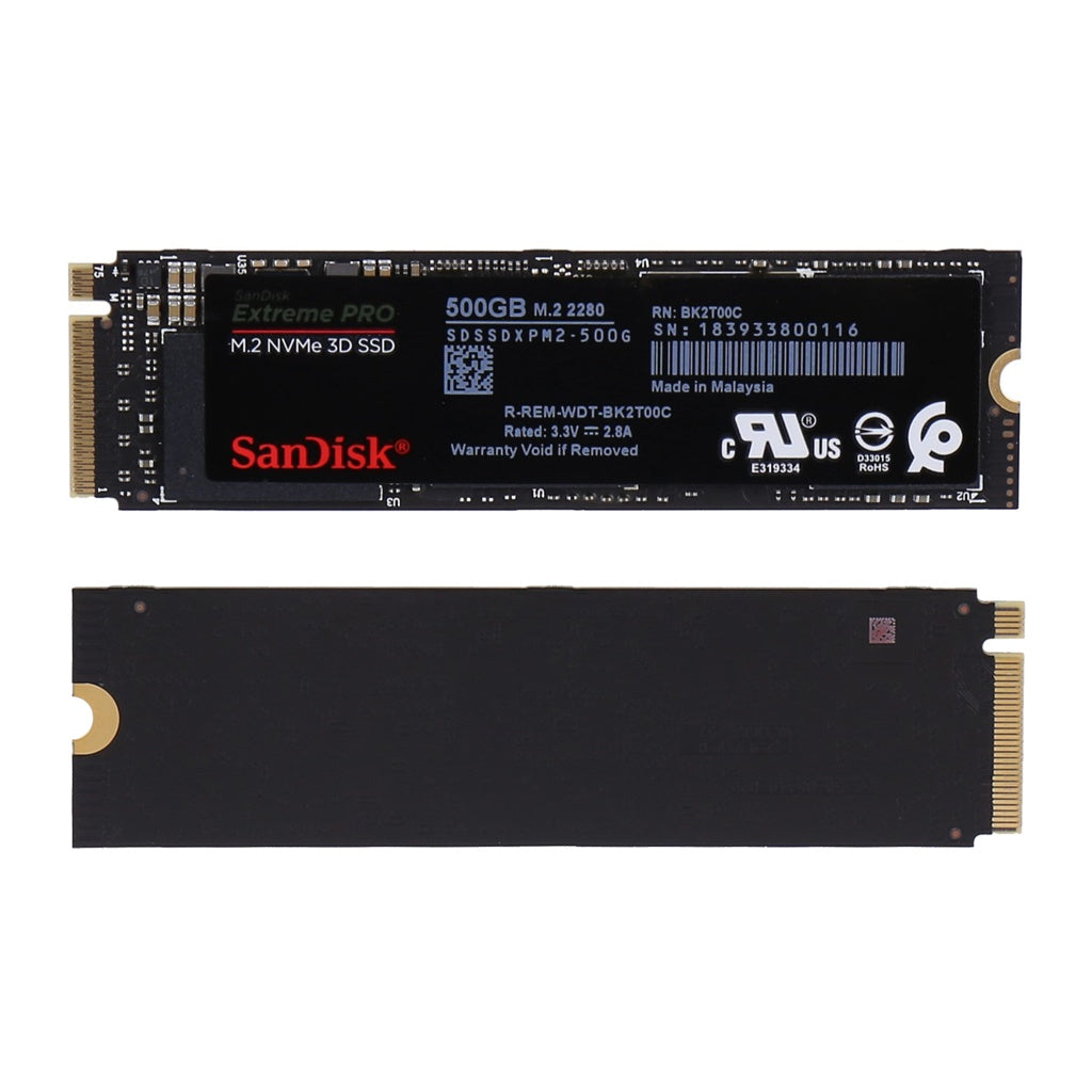 Produktbild SSD - SanDisk Extreme PRO int. NVMe/PCIe M.2 SSD 500GB
