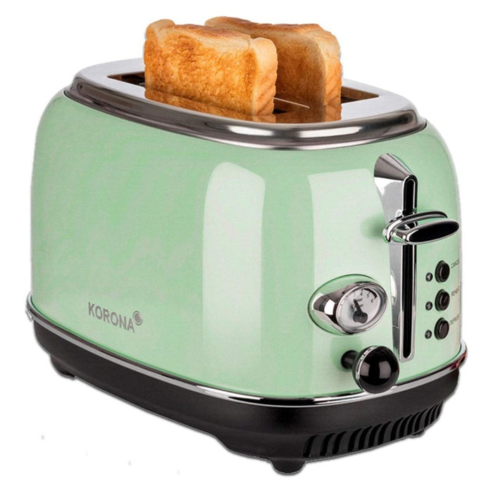 Korona 21665 Toaster, 2 Scheiben, Mint, Röstgrad- Anzeige, auftauen, rösten, aufwärmen