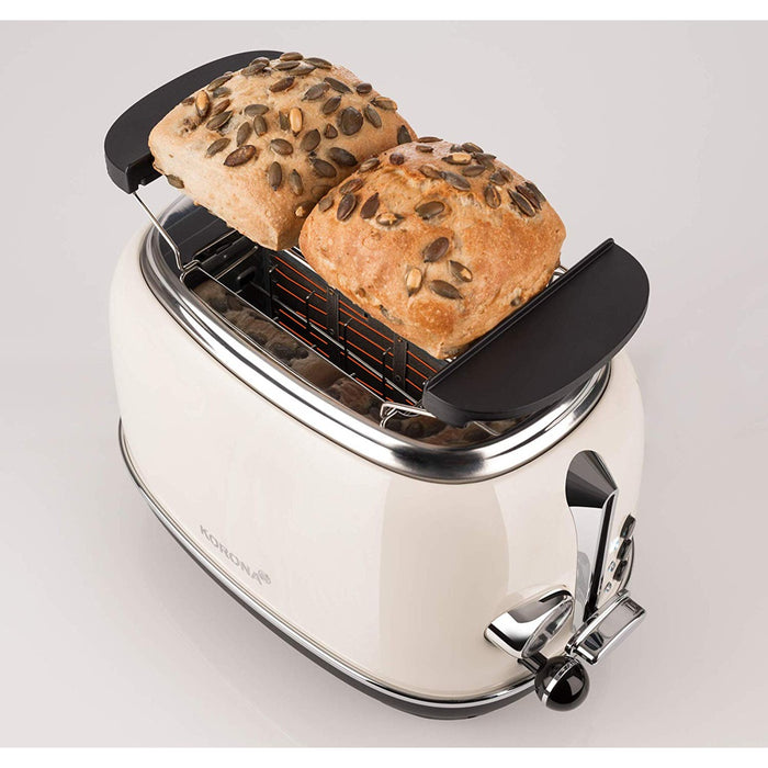 Korona 21666 Toaster, 2 Scheiben, Creme, Röstgrad- Anzeige