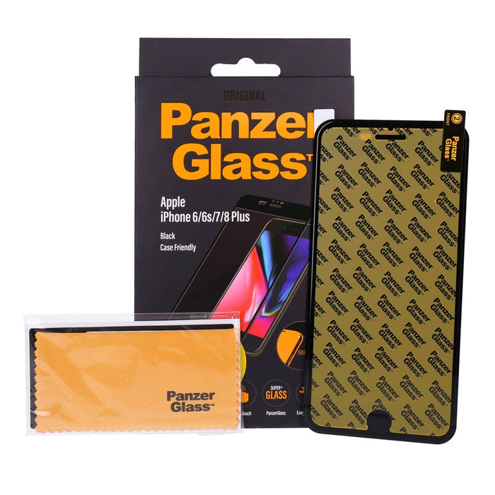 PanzerGlass für iPhone 6/6S/7/8 Plus Case friendly schwarz Displayschutz Folie