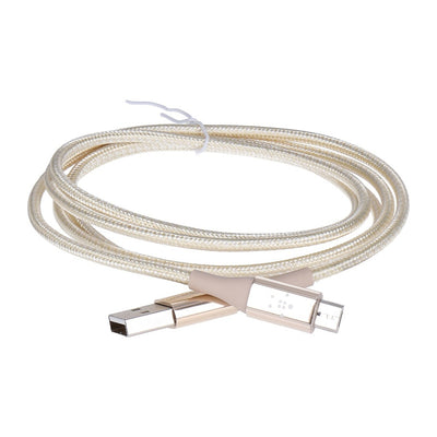 Duratek Micro USB auf USB Kabel  Datenkabel Ladekabel gold 1,2m