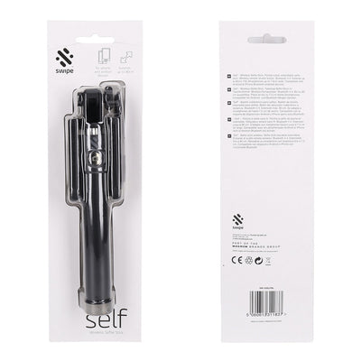Wireless Selfie Stick mit bis zu 80cm Reichweite in schwarz