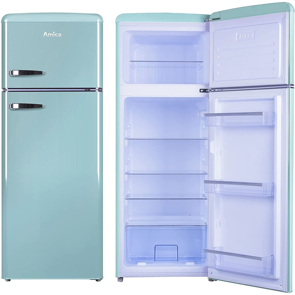 Produktbild Kühl-/Gefrierkombination - Amica KGC15632T Kühl-/Gefrierkombination Retrodesign türkis