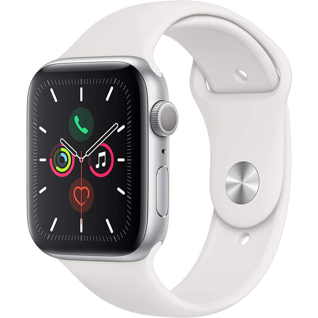 Produktbild Smartwatch - Apple Watch Series 5 44mm GPS Silber Aluminiumgehäuse mit Sportarmband weiß