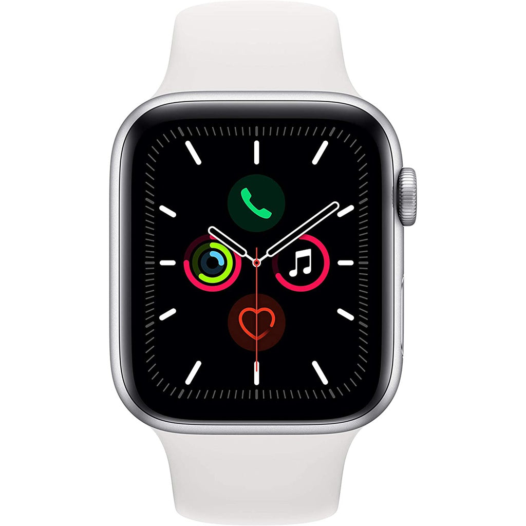 Produktbild Smartwatch - Apple Watch Series 5 44mm GPS Silber Aluminiumgehäuse mit Sportarmband weiß