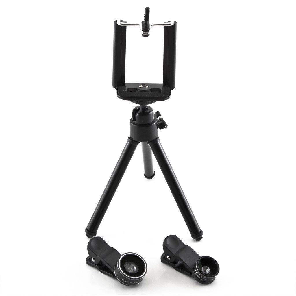Produktbild Kamerastativ - STK 4in1 Kameraset Handy Stativ in schwarz HD Linsen & Stativ