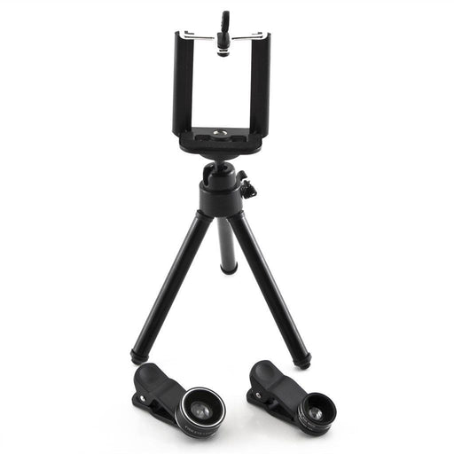 Produktbild Kamerastativ - STK 4in1 Kameraset Handy Stativ in schwarz HD Linsen & Stativ